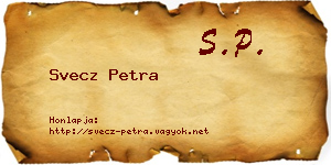 Svecz Petra névjegykártya